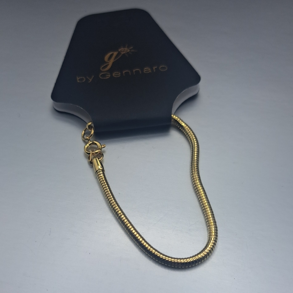 G By Gennaro Gold Tone Snake Coil Bracelet